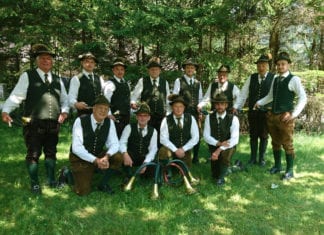 Silberne Leistungsabzeichen für die Jagdhornbläser Poludnig