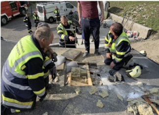 Beginnender Dachstuhlbrand bei Flämmarbeiten