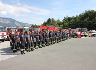 Dreigemeindefeuerwehrübung in Arnoldstein