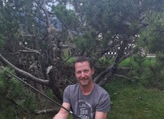 Huchen von 1,13m an Land gezogen