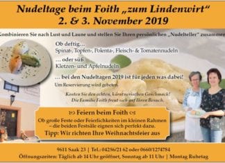 Nudeltage beim Foith “zum Lindenwirt”