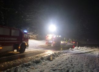 Fahrzeugabsturz auf der B109
