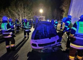 PKW überschlug sich in Lawinengalerie