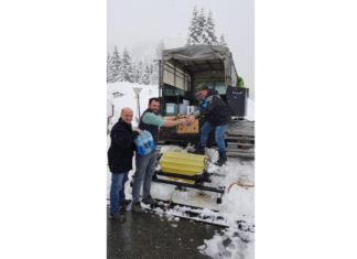 Lieferung bei Schnee und Eiseskälte