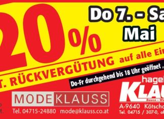 -20% Mehrwertsteuer-Rückvergütung bei Hagebau Klauss