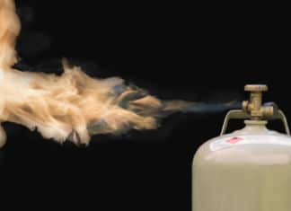 Brennende Gasflasche in einem Gasthaus im Gailtal