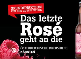 Das letzte ROSÉ geht an die Österreichische Krebshilfe Kärnten