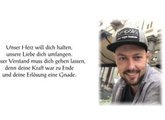 Mario Schwenner im 31. Lebensjahr von uns gegangen