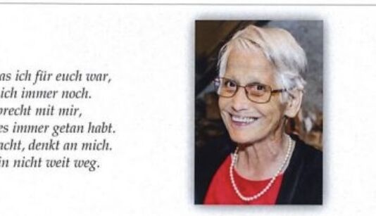 Maria Gerda Themeßl-Huber im 83. Lebensjahr entschlafen