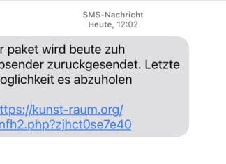 Polizei warnt vor Betrugs-SMS: „Ihr Paket ist unterwegs, hier klicken“