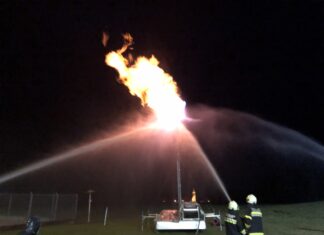 Übung bei der TAG Gasmessstation in Agoritschach