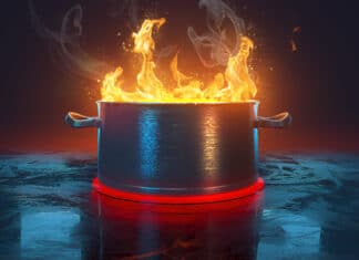 Küchenbrand durch erhitztes Speiseöl