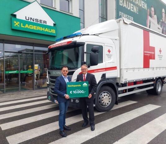 „Unser Lagerhaus WHG“ unterstützt das Rote Kreuz Kärnten mit Sachspenden im Wert von rund 10.000,- Euro.
