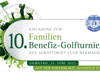 Einladung zum Jubiläums-Benefiz-Golfturnier des Soroptimist Club Hermagor