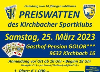 Einladung zum Preiswatten!