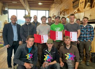 Kärntens Zimmerernachwuchs bewies handwerkliches Können