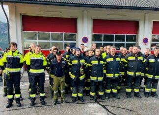 Gemeinschaftsübung mit Kameraden aus Slowenien und Italien