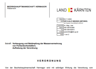 Aufhebung einer Verordnung