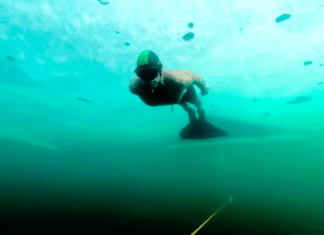 Weissensee: Extremsportler tauchte 75 Meter unter der Eisdecke