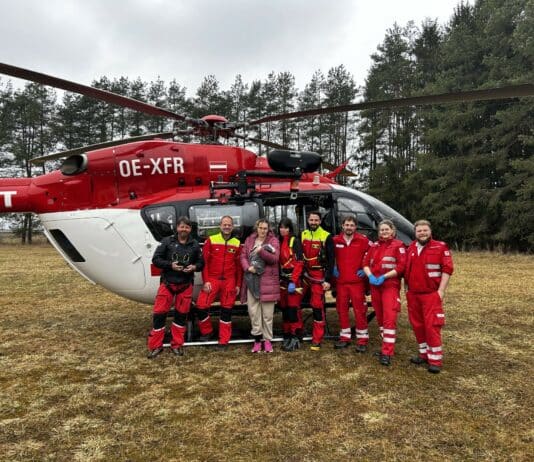 Zuerst kam der Storch, dann die ARA Flugrettung
