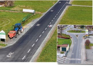 Radwegmarkierungen in Hermagor