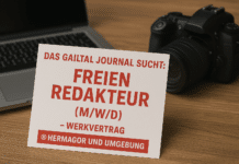 Das Gailtal Journal sucht: Freien Redakteur (m/w/d) – Werkvertrag