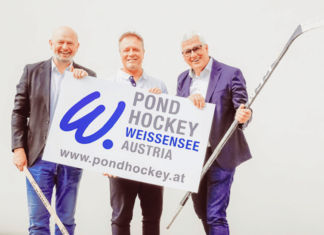 Erstes internationales Pond Hockey Turnier am Weissensee