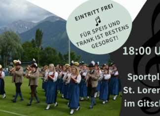 Blasmusik live: Regionsmarschwertung Oberkärnten im Gitschtal