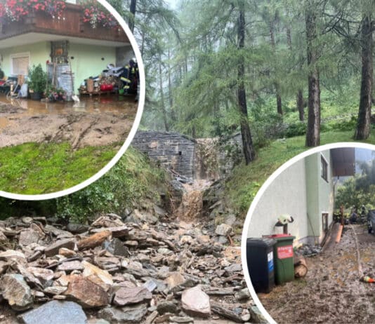 Starkregen in Rennweg/Katschberg: Vier Häuser nach Murenabgang beschädigt