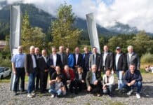 Feierliche Einweihung des Infoplatzes „Hochwasser 2018“ bei der Gailbrücke in Unterdöbernitzen