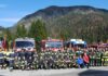 Dreigemeindefeuerwehrübung in Coccau (ITA)