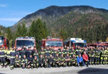 Dreigemeindefeuerwehrübung in Coccau (ITA)