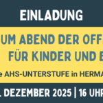 Einladung zum „Abend der offenen Tür“ der AHS-Unterstufe Hermagor