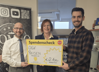 Zum Jubiläum Hoffnung schenken: OGV Reisen und Combo Liveband unterstützen die Kärntner Kinderkrebshilfe