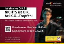 Hinschauen. Handeln. Helfen: Awareness-Kampagne gegen K.O.-Tropfen startet in Kärnten!