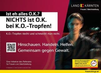 Hinschauen. Handeln. Helfen: Awareness-Kampagne gegen K.O.-Tropfen startet in Kärnten!