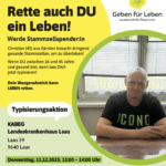 Dein Einsatz kann Leben retten: Typisierungsaktion als Stammzellspender:in im LKH Laas!