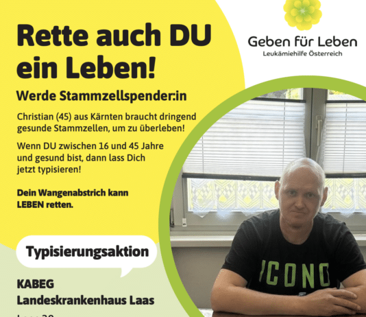 Dein Einsatz kann Leben retten: Typisierungsaktion als Stammzellspender:in im LKH Laas!