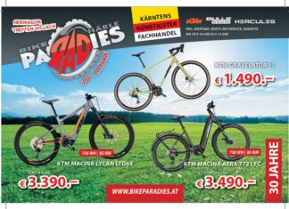 Saisonstart beim Bikeparadies – die neue Gravel- und Rennradserie von KTM mit tollen Angeboten!