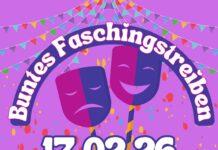 Großes Faschingstreiben & Party am Faschingsdienstag, 17. Februar