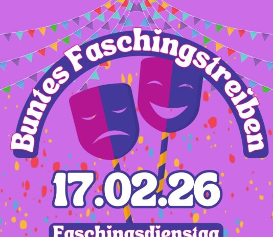 Großes Faschingstreiben & Party am Faschingsdienstag, 17. Februar