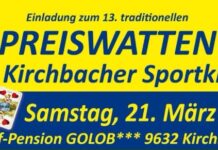 13. Preiswatten des Kirchbacher Sportklubs