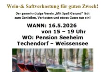 Einladung zur Wein- & Saftverkostung für den guten Zweck