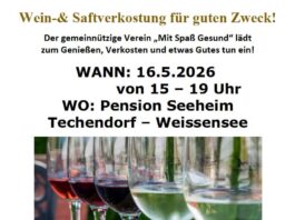 Einladung zur Wein- & Saftverkostung für den guten Zweck