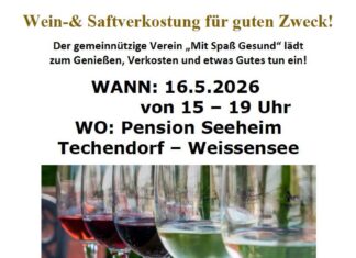 Einladung zur Wein- & Saftverkostung für den guten Zweck