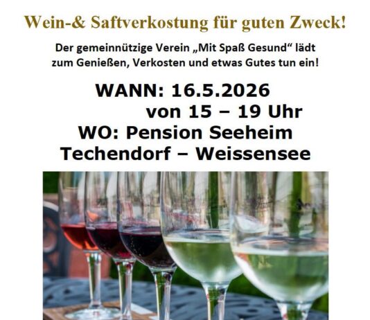 Einladung zur Wein- & Saftverkostung für den guten Zweck