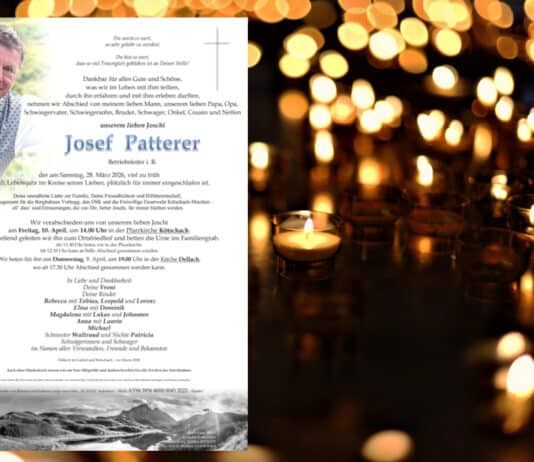 Große Betroffenheit: „Joschi“ Patterer im Alter von 64 Jahren verstorben