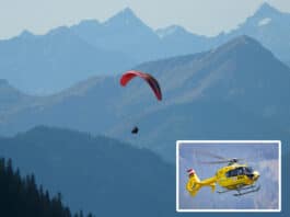 Paragleiter-Pilot in Baumnähe geraten – Notarzthubschrauber im Einsatz