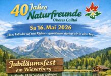 Jubiläumsfeier der Naturfreunde Oberes Gailtal: Festakt wetterbedingt im Dorfgemeinschaftshaus Leifling