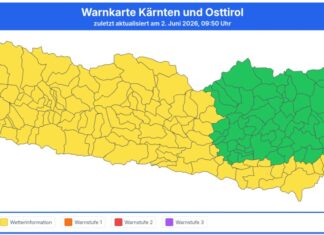 Kräftiger Regen in Oberkärnten und Osttirol erwartet